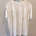 The Moon BaeVely “fly me to ” Embroidered Short Sleeve White Tee size Large Photo 5