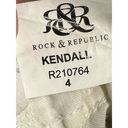 Rock & Republic  Kendall White Cotton Blend Denim Capri Jeans Women's Size 4 Photo 32