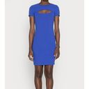 Guess  Cut Out Front Shirt Dress Blue MEDIUM sexy bodycon Photo 3