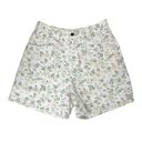 Bermuda vintage white floral print high waisted denim jean  mom shorts Photo 8