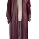 Band of Gypsies  Women Size Small Medium Cover Up Bohemian Maroon Sheer 7-364P Photo 0