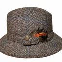 Pendleton VTG  Fedora Walking Hat 100% Virgin Wool Tweed Multi 7 1/4 Made in USA Photo 0