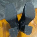 Black Leather Heeled Boots Size 7 Photo 2