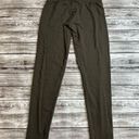 Honey Punch  Women's Leggings Zip Zipper Closure Stretch S SM Small Olive Green Photo 2