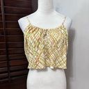 BP . Womens Crop Top Multicolor Plaid Spaghetti Strap Ruffles Y2K Plus 1X New Photo 0