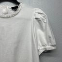 Who What Wear  Puff Sleeve Ruffle Neck Light Academia Womens Cotton Top Sz Large Photo 4