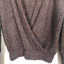 Paisley Raye Puff Sleeve Cross Over Womens Sweater XS Chic Preppy Office Career Photo 3