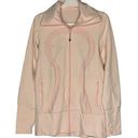 Lululemon  In Stride Jacket Tonka Stripe Pretty Pink Size 8 Full Zip Photo 0