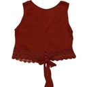 Self Esteem  Rusty Sleeveless Lace Baby Crop Tee Photo 2