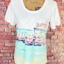 Coral Bay  Lake Dock Painting Slub Knit Tee White Multi S Photo 0