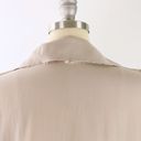 Edge LANVIN Silk Taupe Reversed Seam Raw  V-neck Blouse Top L/XL Photo 9