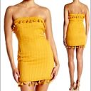 Honey Punch  gold strapless mini dress with tassels. New with tags Photo 4