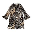 Natori  Animal Print Lave Long Sleeve Dress Photo 0