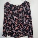 The Loft Women’s petite long sleeve snowbird print blouse Photo 1