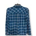 Draper James Womens Button Up Shirt Blue Plaid Long Sleeve Cuff Round Hem 2 Photo 4