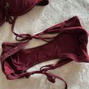 H&M Burgundy Red Bikini Set PushUp Top and Lacy / Size Small Photo 11