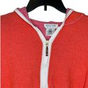 St. John  Sport Women Jacket Full-Zip Cropped Hooded Long Sleeve Red/White Large Photo 3