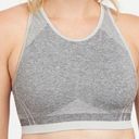 Spanx BNWT  Spacedye Cloudy Gray Seamless Sculpt Sports Bra S Padded Criss Cross Photo 0