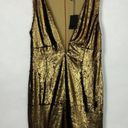 NBD  revolve Dinara Mini Dress Gold metallic Sequin Cocktail Party NEW Size XL Photo 0