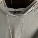 SheIn Drawstring Hooded Baby Blue Sweatshirt  Photo 3