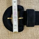 Amanda Smith Vintage  Wide Black Suede Belt And Buckle Small 26-30 In Photo 3