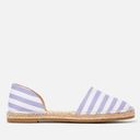 JustFab  BRYN Blue & White Slip On Striped Espadrilles Photo 2