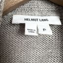 Helmut Lang  Draped Cardigan Sweater Size Small Alpaca Silk Oatmeal Beige Pockets Photo 5