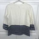 J.Crew  Size XS Nautical Navy Colorblock Striped Cotton Crewneck Sweatshirt Photo 4