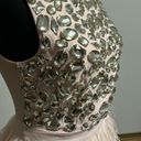 Bebe Beaded Feather Trim Sleeveless Dress Photo 7