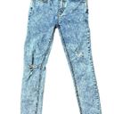 Free People  Size 25 Great Heights Frayed Hem Skinny Jeans Distressed Low Rise Photo 1