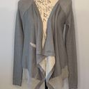 CAbi  draped pocket cardigan sweater sage gray 5132 small Photo 0