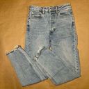 Divided H&M  Button fly dad jeans raw hems - Size 4  Photo 0