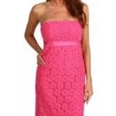 Lilly Pulitzer  Bowen Lace Dress Pink Strapless NEW Photo 3