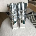 Christian Louboutin  Oriona Lug Puffer Boots 100 in Silver Photo 5