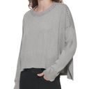 DKNY NWT!  Gray Studded Crew Neck Pullover Sweater XL Photo 0