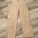 SheIn wide leg cargo pants corduroy tan beige small Photo 0