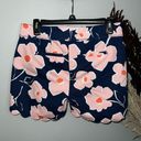 Isaac Mizrahi  Stretchy Tailored Shorts Pink Blue Floral Spring Summer 32” Sz 4 Photo 4