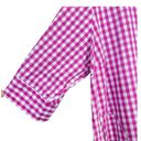 Joan Rivers  Pink Gingham Plaid Boyfriend 3/4 Sleeve Button Down Shirts Size 3X Photo 4