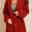 Cindy bai Maroon Furry Coat Photo 1