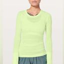 Lululemon NWT  Long Sleeve Swiftly Tech Crew Neck Top Fluro Citrus Size 4 Flawed Photo 0