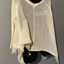 Madberry Shawl Sweater Crochet See Through Pullover Size L Photo 5