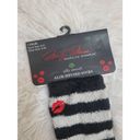 Marilyn Monroe NWT  Silky Smooth Aloe Infused Plush Striped Socks with Lips Photo 1