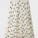 A New Day  Target NWT White Pleated A Line Midi Full Skirt Black Polka Dots S Photo 0