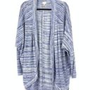 Tracy Reese  Women's Size L Long Sleeve Open Front Casual Cardigan Sweater Blue Photo 0
