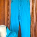 Turquoise Matching Jacket Sweatpants Set Comfy Teal Blue Photo 5