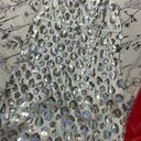 Boutique Silver Floral Mini Dress Photo 0