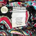 Vera Bradley  Women's 100% Cotton Parisian Paisley Button Shirt Top Black Size XL Photo 7