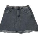 DL1961  Georgia Studded Mini Jean Skirt Faded Black Size 28 Photo 0