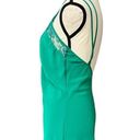 Victoria's Secret Vintage  Emerald Green Satin Slip Dress with Lace Trim Photo 1