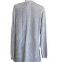 Hilary Radley  Womens Size L Gray White Two Fer Long Sleeve Faux Layered Sweater Photo 3